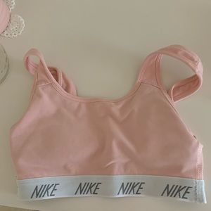 Medium Support baby pink nike sports bra